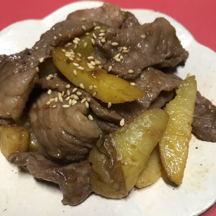ご飯がすすむ 牛肉とじゃがいもの甘辛炒め レシピ 作り方 By Lemon 楽天レシピ
